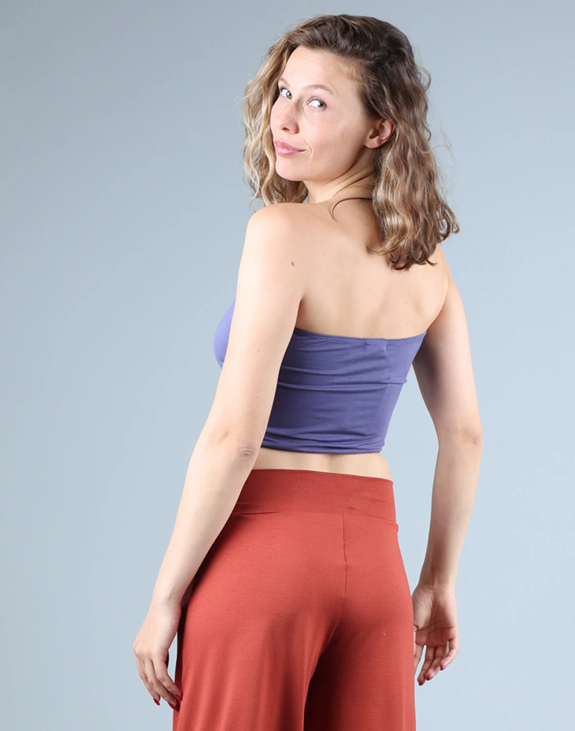 סטרפלס חלק ארוך - נייבי - Image 35